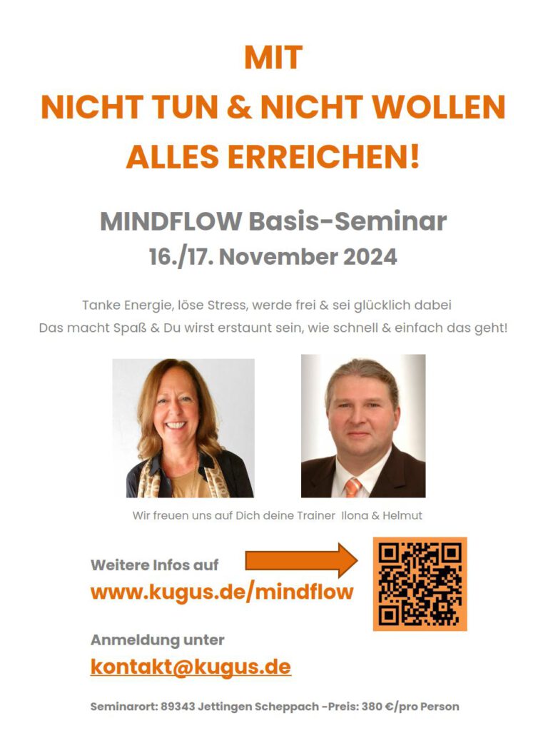 KUGUS Coaching MindFlow Basisseminar mit Ilona und Helmut